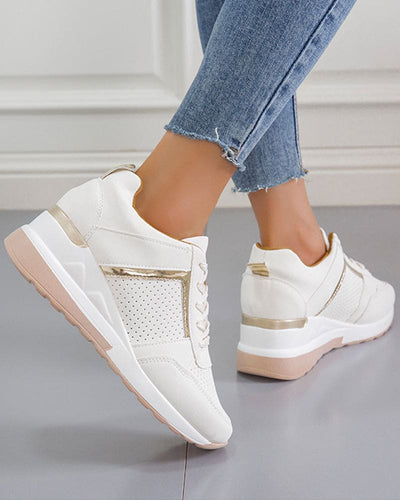 Isa - Sneakers met een mesh en sleehak