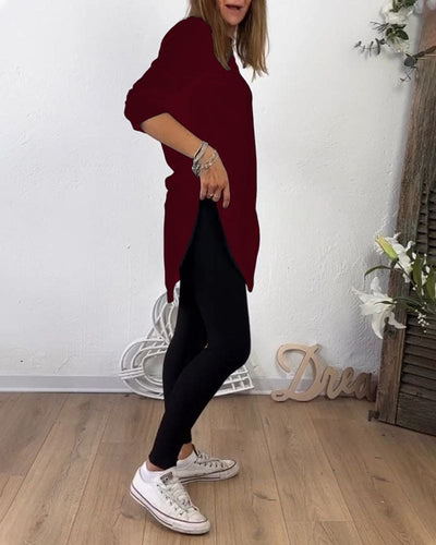 Lisa - Middellange Top met Ronde Hals