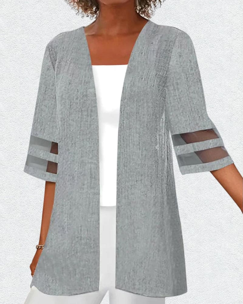 Sara | Een casual tweedelige set in een effen kleur