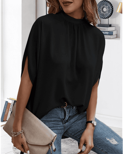 Liv | Blouse met een trendy patroon en split op de mouw