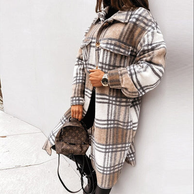 Luna Ruiten Jas | Comfortabele lange wollen dames jas