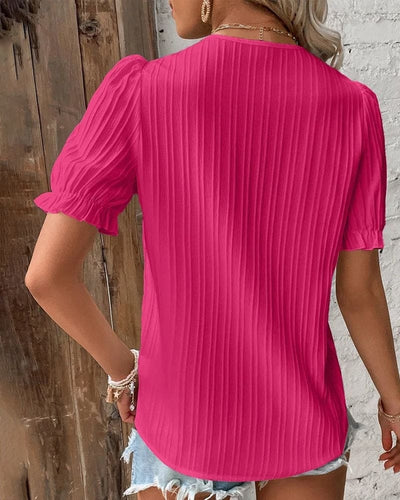 Fleur - Elegante kanten blouse met V-hals