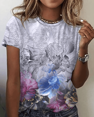 Nova | T-shirt Met Ronde Hals En Print.