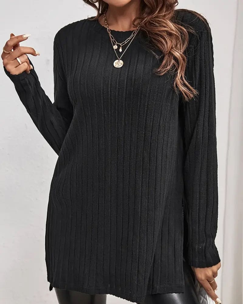 Isa - Blouse met ronde hals en patroon