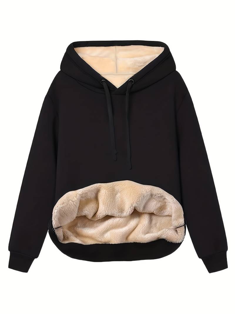 Amyra - Zachte fleece jas met capuchon