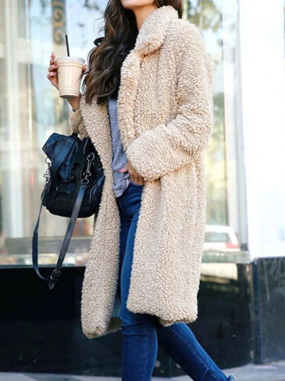 Loavie Teddy Jacket | Trendy warme lange jas voor vrouwen