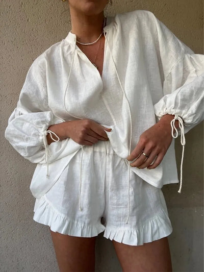 Isabelle - Chic los katoenen topje en shorts