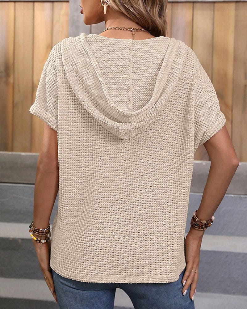 Isabel - Blouse Met Touwtje En Capuchon
