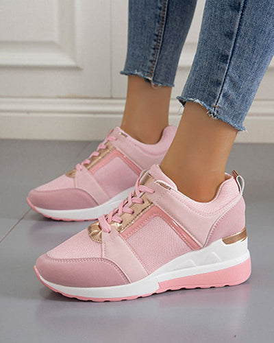 Isa - Sneakers met een mesh en sleehak