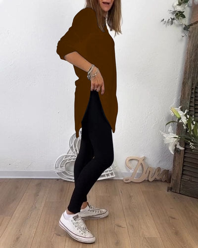 Lisa - Middellange Top met Ronde Hals