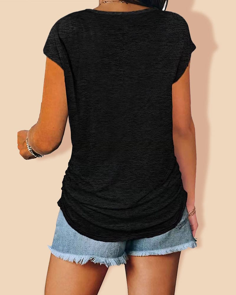 Anouk - T-shirt Met Korte Mouwen En Decoratieve Rits