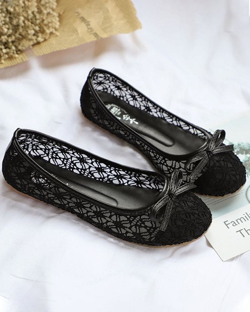 Manon | Schoenen met een platte zool, ronde neus en mesh
