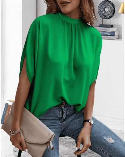 Liv | Blouse met een trendy patroon en split op de mouw