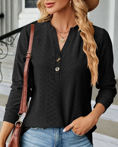 Lotte | Blouse met coltrui in één egale kleur