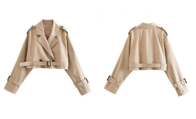 Nadine - casual cropped trenchcoat