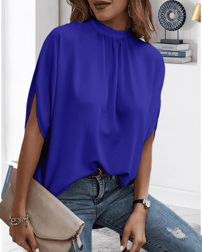 Liv | Blouse met een trendy patroon en split op de mouw