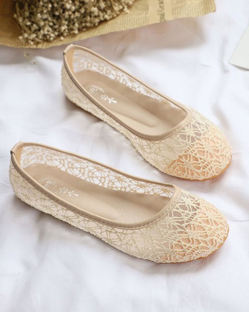 Manon | Schoenen met een platte zool, ronde neus en mesh