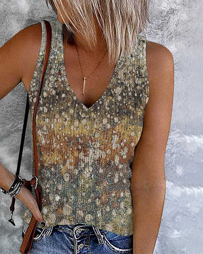 Xandra | Blouse met V-hals en print