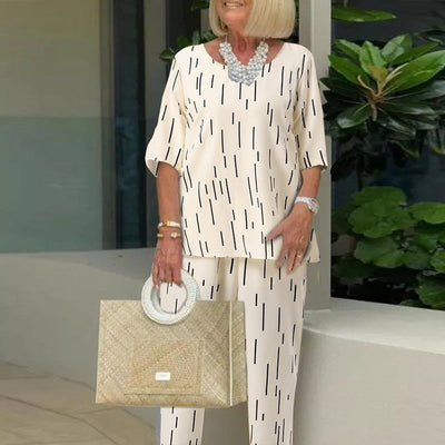 Emma - Elegant damespak met top en broek