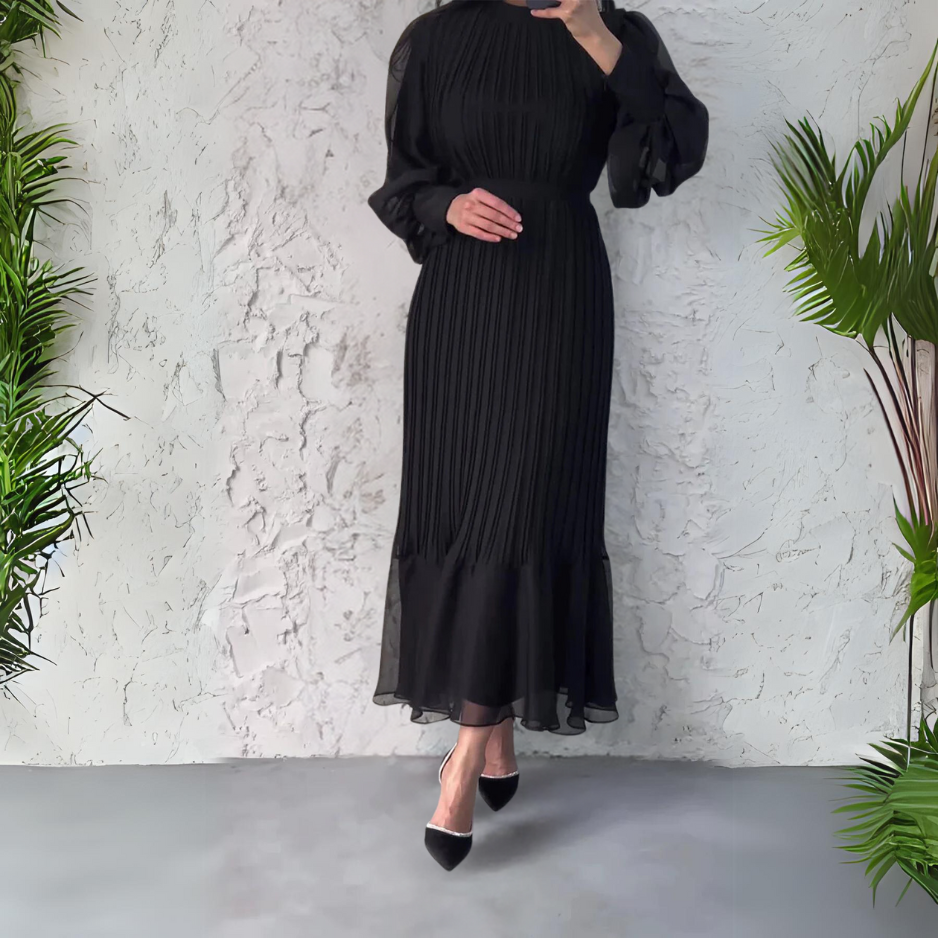 Erica - Jurk met lange geplooide rok