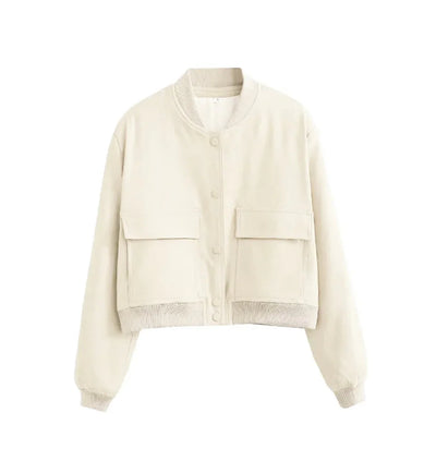 Avery - Stijlvol Cropped Bomberjack voor Vrouwen