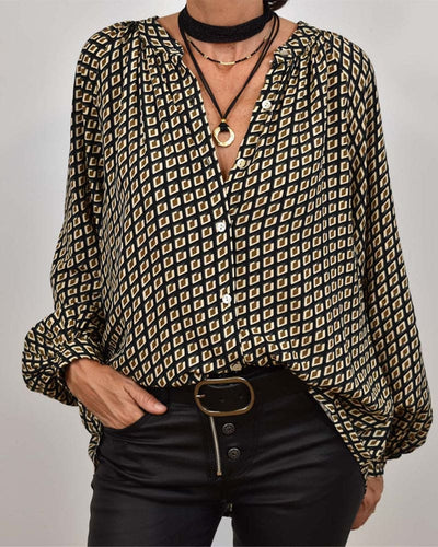 Lotte | Blouse Met Geometrische Print