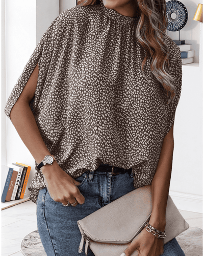 Liv | Blouse met een trendy patroon en split op de mouw