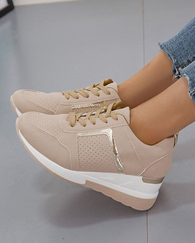 Isa - Sneakers met een mesh en sleehak