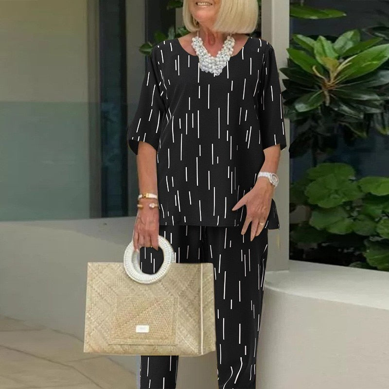 Emma - Elegant damespak met top en broek