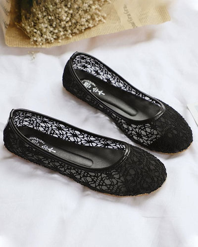 Manon | Schoenen met een platte zool, ronde neus en mesh
