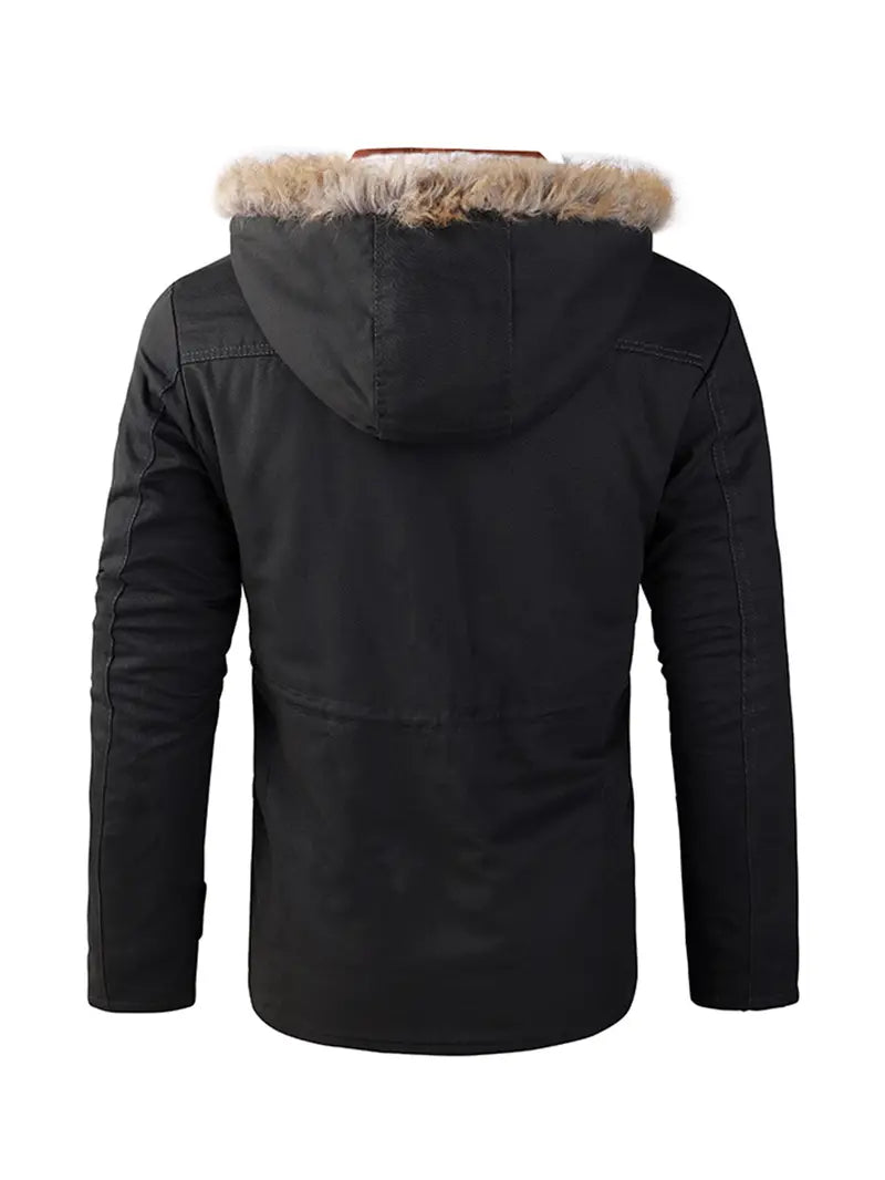 Hendrik - Heren Winddichte Parka met Fleece en Kunstbont Capuchon