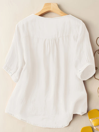 Fiona - Vintage V-hals shirt