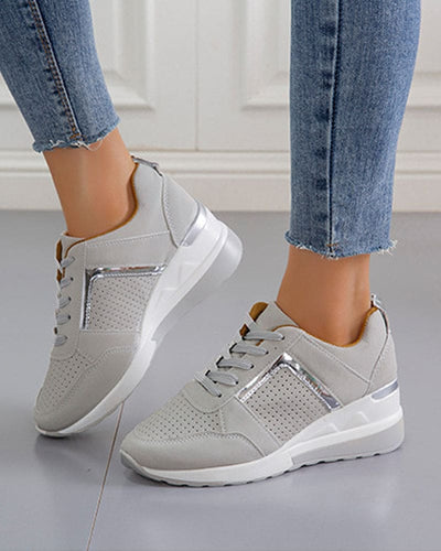 Isa - Sneakers met een mesh en sleehak