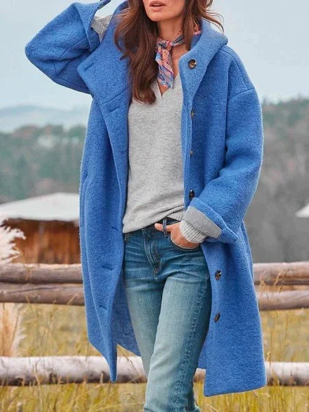 Amy - Damesherfst Winter Warm Windjack Effen Effen Erwt met Zakken Stijlvol Jasje