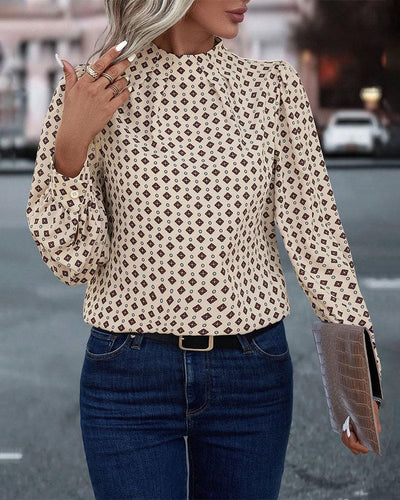 Anna - Blouse in vintage stijl met prints