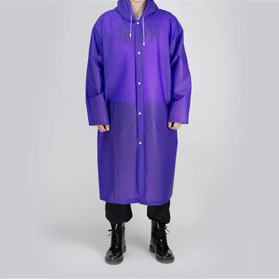 Waterdichte regenponcho over de hele lengte