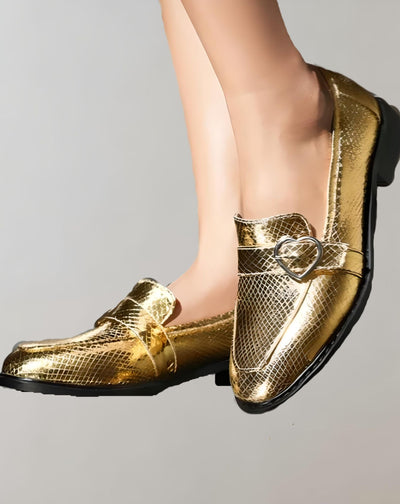 Sophie | Glanzende loafers voor dames met gestructureerd ontwerp