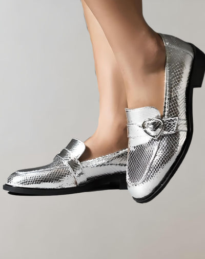 Sophie | Glanzende loafers voor dames met gestructureerd ontwerp