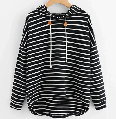 Adeline - Casual Gestreepte Pullover Hoodie voor Vrouwen