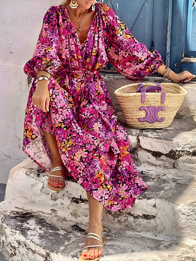 Jas - Elegante Bloemenjurk voor Een Zomerse Vakantie