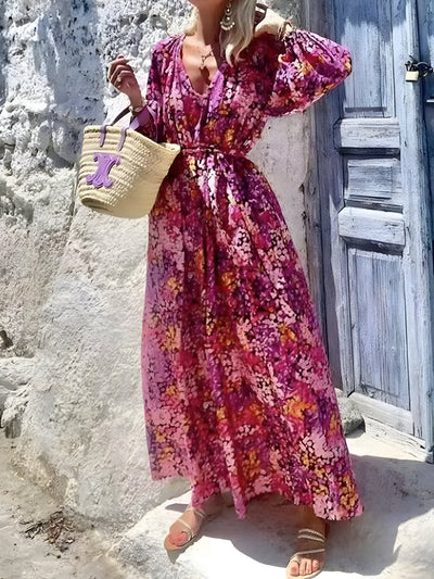 Jas - Elegante Bloemenjurk voor Een Zomerse Vakantie