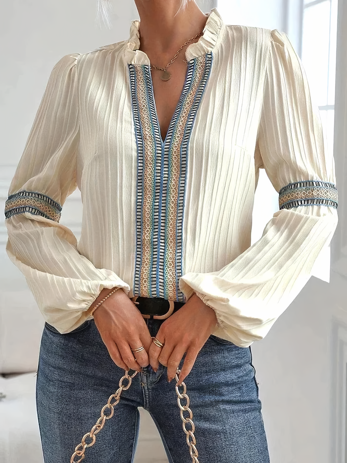 Demi - Blouse met lange mouwen voor vrouwen