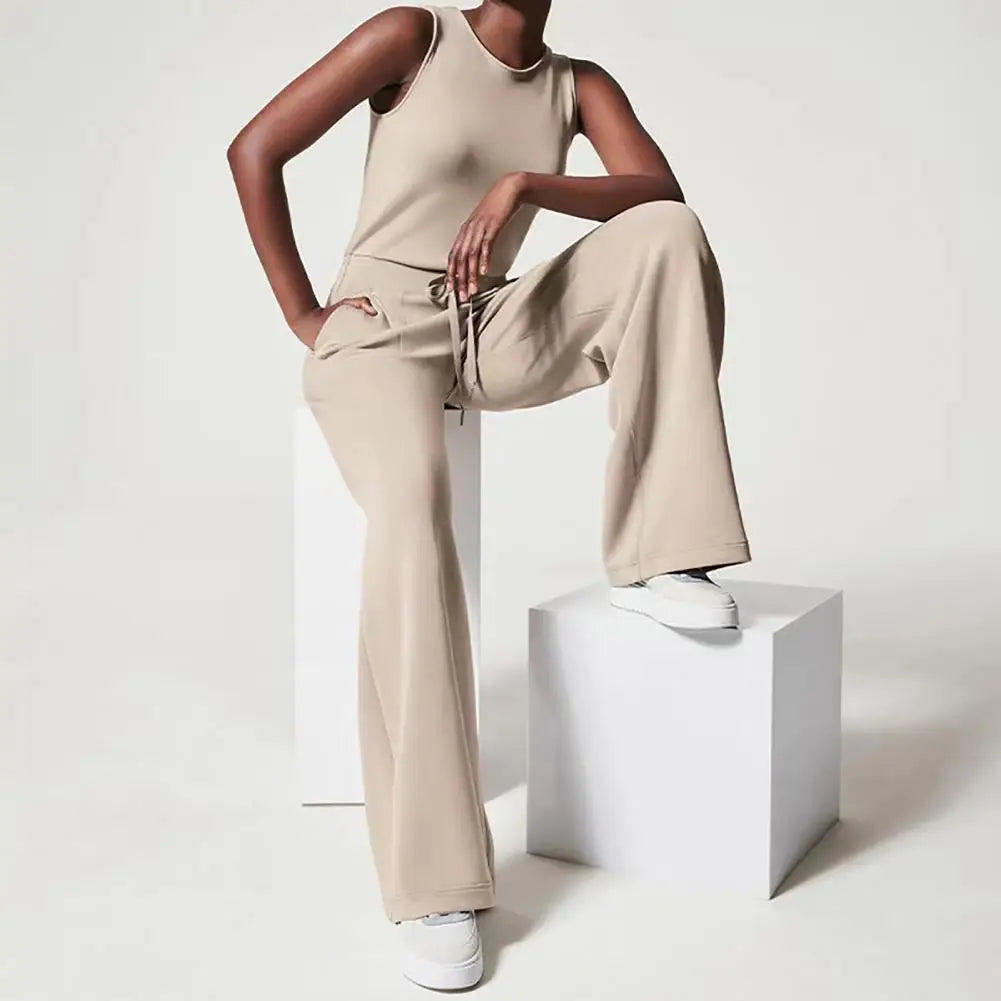 Noor | Mouwloze luxe dames jumpsuit