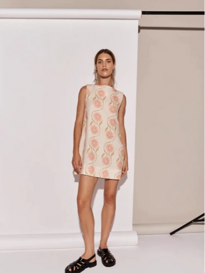 Anne - Elegante Jurk met Bloemenprint en Verfijnde Split