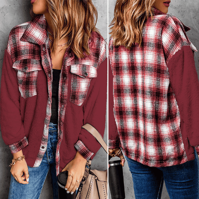 Marlies Fleece Jack | Warm geruite fleece hemd voor het vrouwen