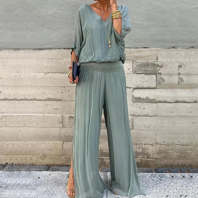 Nita | Elegante top en broek