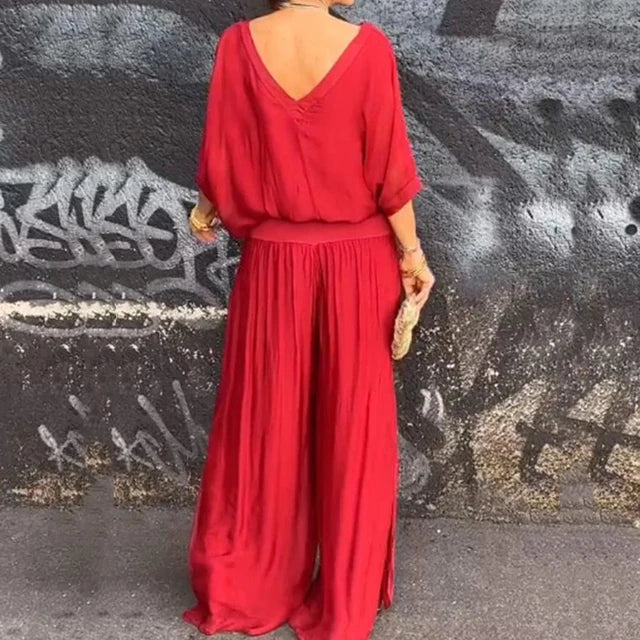 Nita | Elegante top en broek