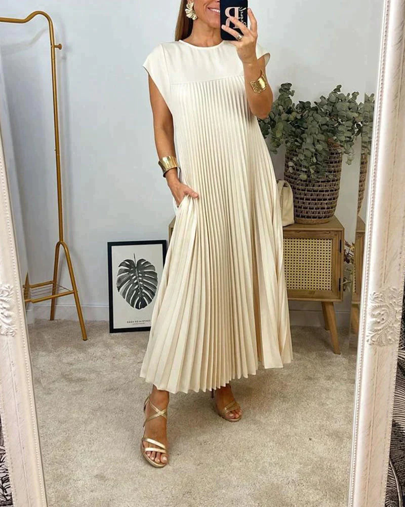 Camila - Lange elegante geplooide jurk