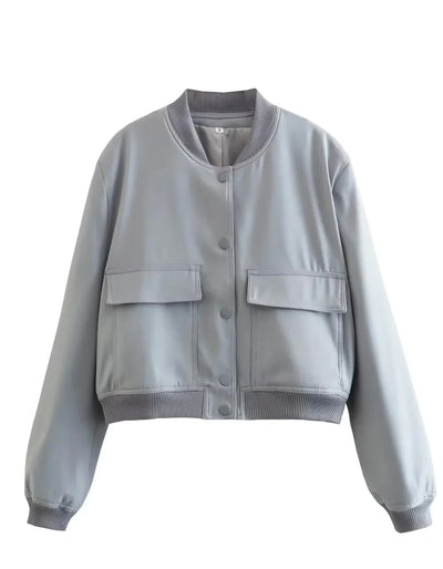 Avery - Stijlvol Cropped Bomberjack voor Vrouwen
