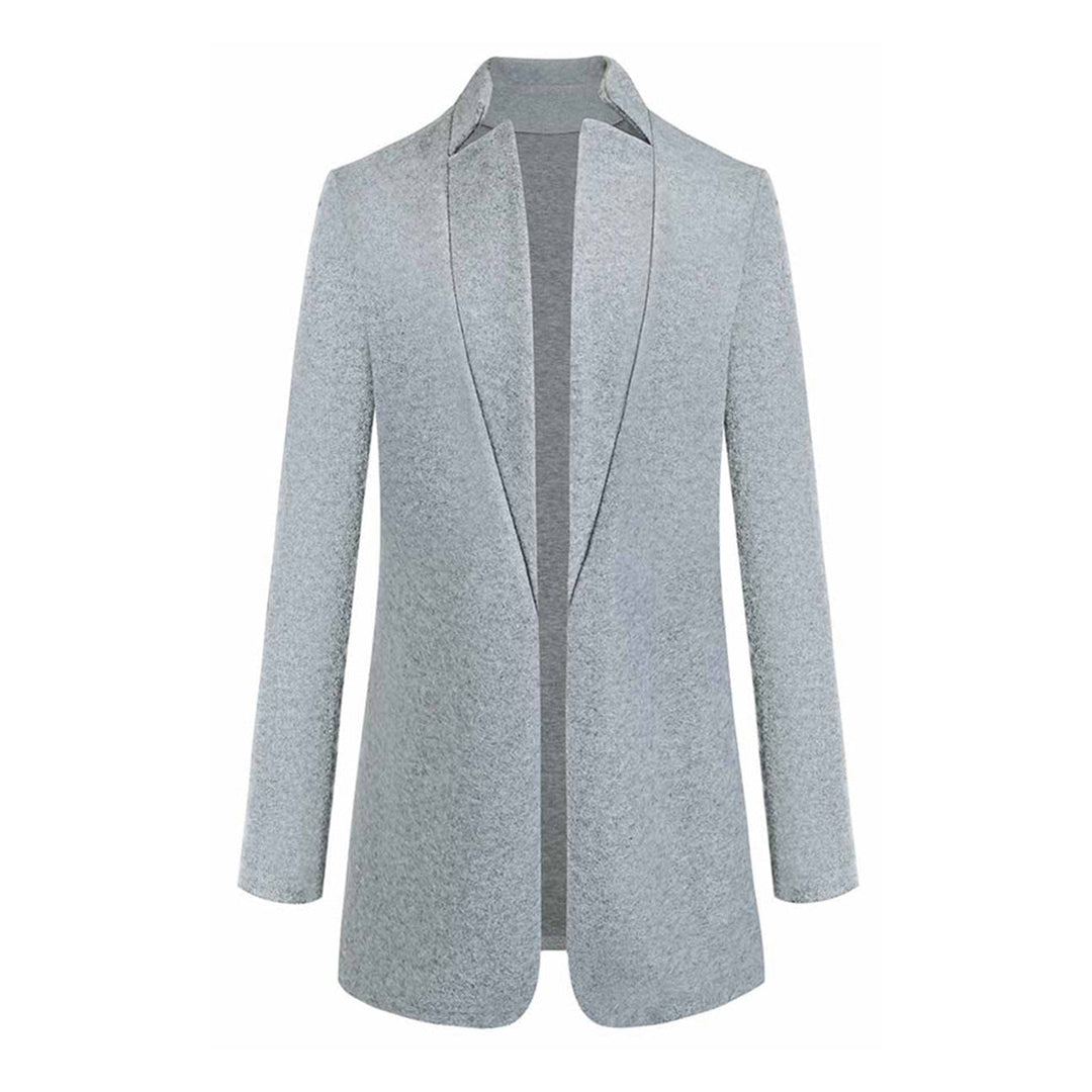 Irena - Elegante Effen Stijlvolle lange damesjas voor de lente